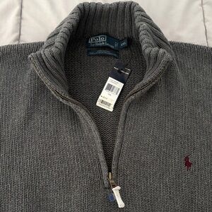 Polo by Ralph Lauren Charcoal Zip-Up Sweater